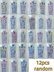 Disney 6pcs/9pcs Stitch DIY Decorative Stickers For Computer Desk And Mobile Phone