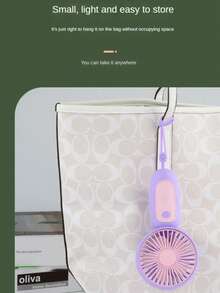 1 件男女通用情侣撞色项链风扇，便携式迷你 5 叶 USB 可充电冷却风扇，适合夏季户外旅行、海滩、运动、办公室、学校、泳池派对、日常生活 - 彩色 - 查看 10