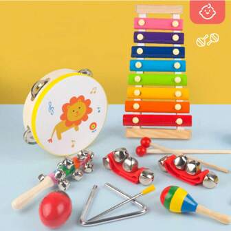 奥尔夫音乐打击乐器木琴木制益智音乐玩具八度音阶风铃木槌