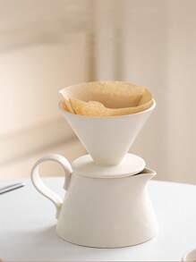 Ceramic Coffee Sharing Pot, Rough Terra Cotta Coffee Hand Brewing Filter Cup, Personalised Cream Wind Ins Coffee Mug For Bff Coffee Utensils Gift.