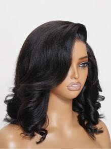 13x4 Lace Front Wig, Yaki Texture Wavy Curly Wig With Baby Hair, Adjustable Drawstring Design, 100% Human Hair, Pre-Plucked, Pre-Bleached, Pre-Cut, Unice Hair