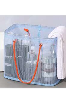 Large Mesh Shower Bag, Unisex Waterproof Beach Bag, Travel Gym Yoga Spa Toiletry Storage Organizer, Dirty Clothes Basket For Seaside Holiday