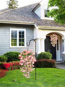 1/2/4pcs Artificial Eucalyptus Silk Flower Vine, UV-Resistant Greenery For Outdoor Hanging, Suitable For Anniversary, Graduation, Wedding, Party, Home, Office, Porch, Garden, Wall Decor In Spring & Summer - Pink-eucalyptus Morning Glory - View 11