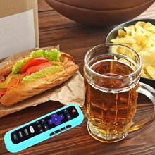 2 Pack Remote Case Battery Cover For  Roku Smart TV Steaming Stick Remote Silicone Protective Controller Universal Sleeve Skin Glow In The Dark Blue And Green - GreenandSky - View 2