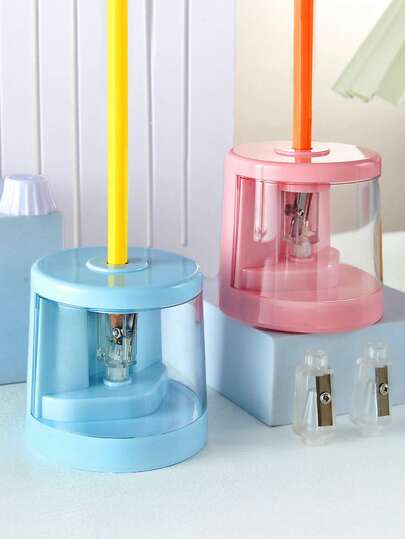 Electric Pencil Sharpener, Automatic Pencil Sharpener, Rotary Pencil Sharpener, Portable Kids Pencil Sharpener, Razor-Sharp Blades For 2# Pencils/Colored Pencils (6-8mm), Suitable For School, Office, Home (Multi-Color Options) Back To School