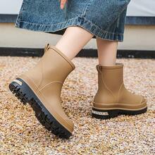 Rain Boots & Rain Boot Covers - Plush and Warm Style #Removable [white] #Small - View 9