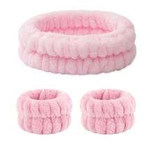 3PCS Plush Face/Wrist Headband Set, Washing Face & Mask Applying Sleeve Guard, Headband For Facial Skincare, Yoga, Exercise,Skincare Headband,Beauty,Skin Care Products,Spa,Self Care,Skin Care Tools,Face Care,Esthetician Supplies,Skin,Face Wash,Facial - Multicolor - View 7