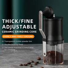 Manual Coffee Grinder, Small Portable Hand Crank Coffee Grinder With Adjustable Coarseness, Ceramic Burrs, Ideal For Home And Outdoor Use (Non-Electric) - Multicolor - View 7