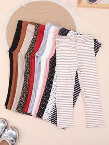 1pc Classic Breathable Fitted Tights For Baby Girls, Suitable For Spring & Autumn - Multicolor - View 3