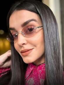 Retro Oval Sunglasses, Small Narrow Sunglasses Fashion 2025, 90s, Y2K, Designer Sunglasses - 粉色 - 查看 6