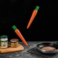 1 pieza Cepillo de silicona multiusos en forma de zanahoria creativa para asar, hornear y decorar pasteles