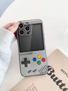 Funda de teléfono compatible con consola de juegos retro para Galaxy S25 Ultra/S24 Ultra/S23 Ultra, 16/15/14/13/12/11 Pro Max, OPPO, Realme, Infinix, diseño suave y resistente a los golpes de TPU, cobertura completa de la lente para S24/S25 5G, funda de teléfono con estilo para S25 Plus/S24 Plus, regalo para hombres y mujeres