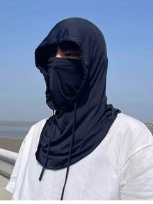 1 pieza Pasamontañas máscara facial, protección UV completa unisex, cuello calentador de motocicleta transpirable, diseño original de máscara de esquí para hombres, gorro pasamontañas de forro polar resistente al viento - Multicolor - Ver 6