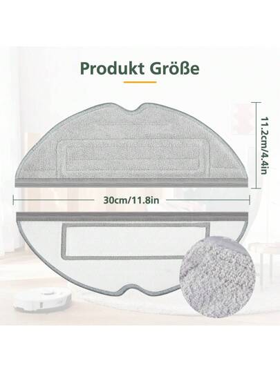 Wipes Roborock S8 S8+ S7 S7+ /S7 MaxV/S7 MaxV Plus/S7 Ultra/S7 Pro Ultra/S7/S7+ T7 T7+ T7S +Robot Stofzuiger Cleaner, Zilver Ion Microfibre VibraRise Wiping Cloth Accessories view 7