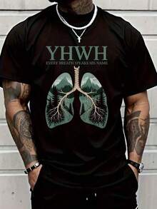 YHWH Every Breath Speaks His Name Yahweh T-Shirt Vintage Shirts Graphic Tees Men Camisas Para Hombre Funny Shirts Printed & Shipped In USAcamisetas De Hombre,Black Graphic TeesHalloween,Halloween,Ghost Street,Carnival,Thanksgiving,Playera De Hombre,Men Graphic Tees,Oversized T Shirt Men, - 黑色 - 查看 1