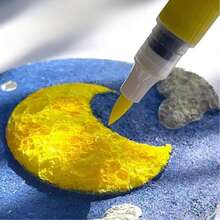 AOOTE Carta Strutturata in Schiuma, 24 Kit per Pittura 3D con Texture in Spugna, Kit Di Pittura Magic Gonfia, con 3 Penne ad Acqua, 10 Catena di, 1 Cavalletto In Legno, per
