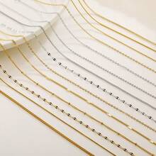 1/5/10 pièces Colliers chaîne minimalistes brillants, colliers chaîne à lèvres en acier inoxydable haute tenue de couleur, convenant au superposition, à l'assortiment quotidien et au DIY