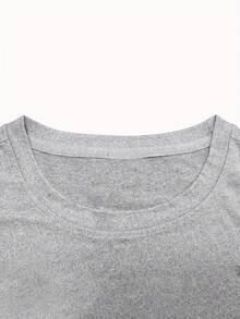 Cool And Dream Style Men's Printed T-Shirt, Comfortable And Breathable Leisure Sports, Suitable For Spring And Summer Leisure, Suitable For Couples Suitable For Festivals - 淺灰色 - 查看 3