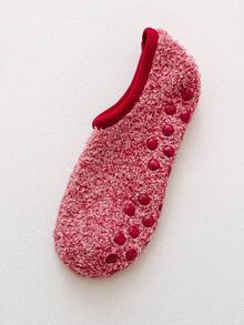 1/3/6 Pairs Women Fuzzy Non-Slip Loafer Socks, Soft Cozy Breathable Low-Cut House Socks - Multicolor - View 13