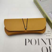Solid Color Premium Eyeglasses Storage Case, Made Of PVC Material, Fashionable And Exquisite Design, Novel Style, Displays Generous And Elegant Appearance, Suitable For Most Eyeglasses, Daily Eyeglasses And Small Item Storage, Fashionable Eyeglasses Case, High-End Eyeglasses Case, New Eyeglasses Case, Eyeglasses Accessories