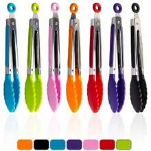 1 clește de bucătărie mic, clește mini pentru alimente de 7 inch, clește cu vârfuri din nailon rezistent la căldură pentru gătit, servire, grătar, grătar, salată și multe altele, articole de bucătărie, ustensile de copt, articole de petrecere - Multicolor - Vizualizare 8