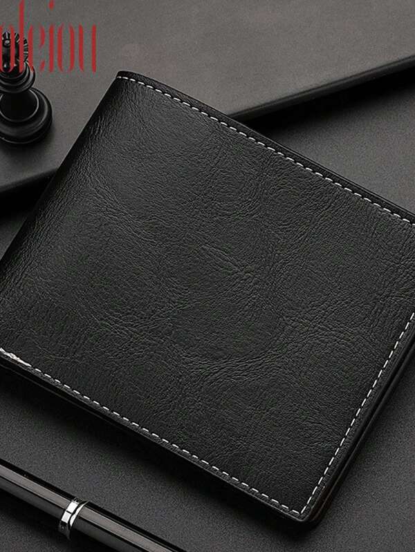 1pc New Men's Wallet PU Multifunctional Zipper Casual Short Wallet, Fashion Teenager Student Travel Versatile Card Holder, Suitable For Teen, Casual, Outdoor, Athletic, Vacation, Travel, Graduation Gift, Birthday Dress Accessories