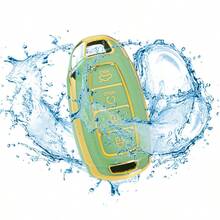 For H Y U N D A I Key Fob Cover - Durable TPU Case For Elantra GT, For Kona, For Palisade, For Venue, For Veloster - 4-Button Design Car Key Accessory Exquisite High-End Keybag Suitable For Both Men And Women - Keychain 6 - View 10