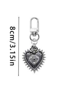 Mặt dây chuyền hợp kim phong cách Gothic cổ điển, móc khóa thời trang, được trang trí bằng thánh giá, hình trái tim và mắt quỷ - Có thể dùng làm phụ kiện trang trí cho ví, ba lô, hộp đựng tai nghe, v.v., hoặc làm móc khóa hình vòng cho hành lý và xe hơi - Một món trang sức duy nhất toát lên bầu không khí lãng mạn huyền bí, là món quà lý tưởng cho các lễ hội của phụ nữ, đồ trang trí mặt dây chuyền, móc khóa thời trang, văn phòng phẩm độc đáo, phụ kiện ba lô và là món quà sinh nhật hoàn hảo. - Nhiều màu - Xem 10