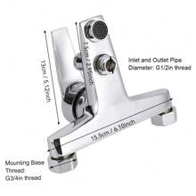 (Numai baterie de duș) Baterie triplă cu filet G1/2, montată pe perete, prindere confortabilă, potrivită pentru cada de baie acasă