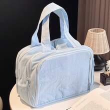 Multineos Comercial Large Capacity Portable Cosmetic Bag Travel Portable Cosmetic Wash Storage - Azul - Ver 2