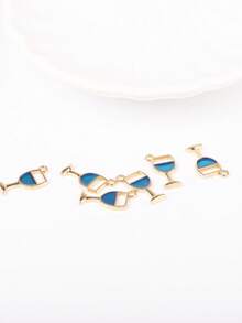 10pcs/Pack Wine Glass Shaped Necklace Pendant DIY Jewelry Accessory