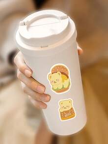 Butterbear Sticker Internet Celebrity Bear Cartoon Anime Figure Butter Bear Little Bear Image Stickers Manual DIY Puzzle Paster Mini-Game Waterproof Sticker Festival Gifts Party Gifts A Birthday Present Luggage Notebook Computer Mobile Phone Decoration Sticker New HOT Figures Water Bottle Stickers Games