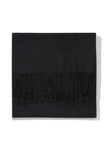 1pc Girl Long Scarf Solid Color Cashmere Neck Warmer Scarf For Evening Cover Up Dress Bathing Shawl Gifts Accessories Unisex Shawl And Wraps