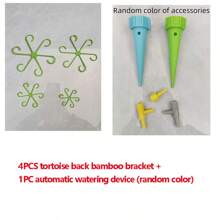 4 Packs Of Durable Plant Support Clips,Plant Support Fasteners,Sturdy Stem Clamps For Climbing Plants - Plastic Material,Or Indoor Climbing Plants, Plant Supports(Random Color)