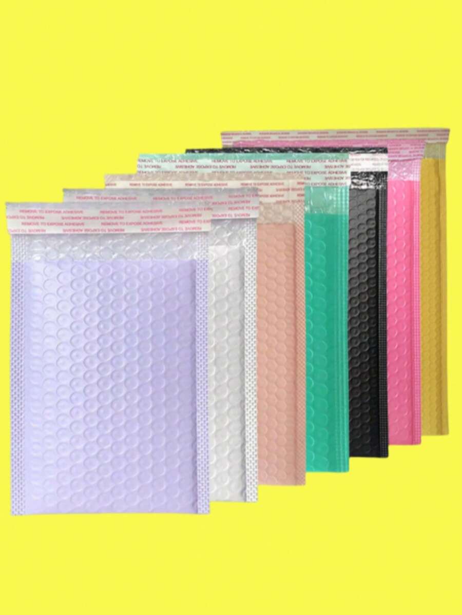 10 件防水气泡袋 - 自粘泡沫包装袋，用于抗压缓冲和安全存储紫色聚乙烯填充信封，适用于小型企业邮寄包裹情人节