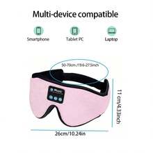 HITOZON 3D Sleep Eye Mask Headphones Wireless - Ultra-Thin HD Stereo Speakers, Comfort For Sleeping, Travel, Yoga & Meditation (Unisex) - one-size - View 3