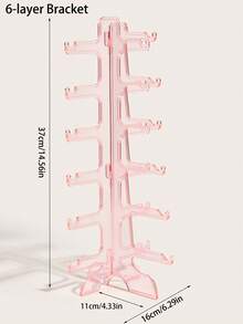 Sunglasses Holder, Sunglasses Stand, Eyeglass Holder, Organizer Stand For 6 Pairs Of Sunglasses - Pink - View 9