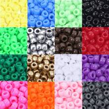 200 buc/pachet mărgele acrilice multicolore cu orificiu mare, 6x9mm, potrivite pentru realizarea de bijuterii DIY lucrate manual, decorațiuni artizanale: brățări, coliere, cercei, accesorii de păr, decorațiuni pentru încălțăminte, ornamente pentru îmbrăcăminte