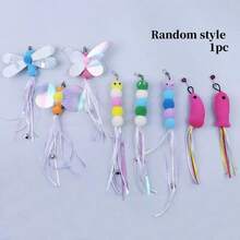 Upgraded Strong Suction Cup Cat Teaser Wand, Plush Animal Replacement Head, Self-Entertaining Durable Cat Chewing Toy, Pet Supplies