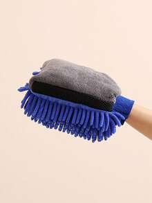 Chenille Car Wash Gloves, High-Quality Anti-Scratch Microfiber, Thickened Cleaning Gloves, Car Waxing Brush
