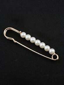 4pcs Faux Pearl Brooches - Shawl Buckle, Safety Hijab Clip, Sweater Pins For Women00 Jewelry Costume Accessories Bag Charms Office Accessories Christmas Gift - Multicolor - View 7