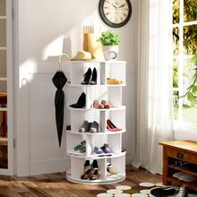 Shoe Rack, Rotating, White Round, 5 Levels, Height 115, Width 60 - 1 - View 7