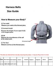 Black Leather Chest Belt For Men's Bar And Night Club ; Sexy Undergarment Accessories; Versatile European And American Suspender T-Shirt Shirt