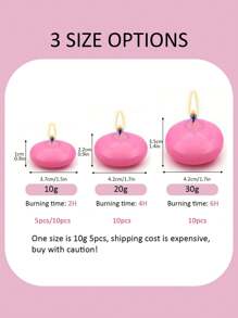 20pcs/10pcs/5pcs Oval Pink Water Floating Candles, Paraffin Wax Candles, Ideal For Home Decoration, Wedding, Aromatherapy Gifts, Romantic Atmosphere For Festival, Valentine Dinner, Water Floating Candles
