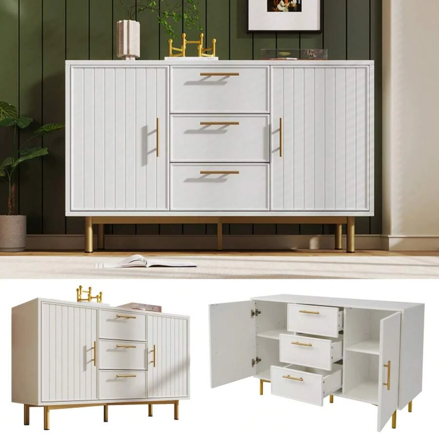 Vanities & Vanity Benches - White + Particle Board - View 1