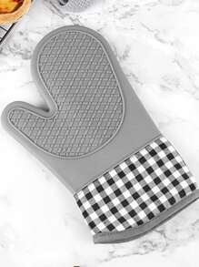 Guanti da cucina in silicone, spessi, antiscivolo, resistenti al calore, adatti per cottura e pasticceria, guanti da forno in silicone spesso resistenti al calore e allo scivolamento con due dita