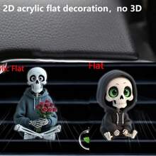 2 buc cleme de parfum acrilice 2D în formă de pisică drăguță pentru orificiul de ventilație al mașinii, difuzor auto, decor, reîmprospătator