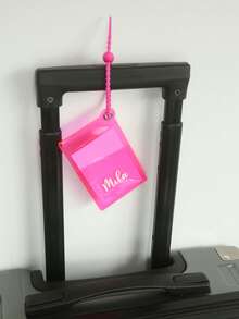 1pc Personalized Name Colorful Luggage Tag For Suitcases Customized Monogram Name PVC Luggage Tags With Name Card Custom Unique Tag Travel Bag Backpack Tags Gift TagsTravel Accessories Handmade Chic Travel Gift Birthday Bridesmaid Gifts For Friends - Multicolor - View 9