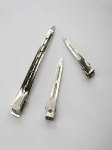 10pcs Silver - Metal Shaped Down Hair Clips, Silver Crocodile Hair Clips, Women's Long Hair Styling Split And Needle Curls, Suitable For Curling Irons, Salons, Claw Clips, Hair Claws, Hair Slide, Hair Barrettes, School Stuff