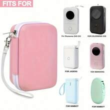 1PC Label Printer Storage Bag Pink Office Supplies Storage Bag Birthday Gift Portable Storage Bag For Summer Holiday Travel, Outdoor Activities Cable Organizer Travel Essentials - Pink - View 9